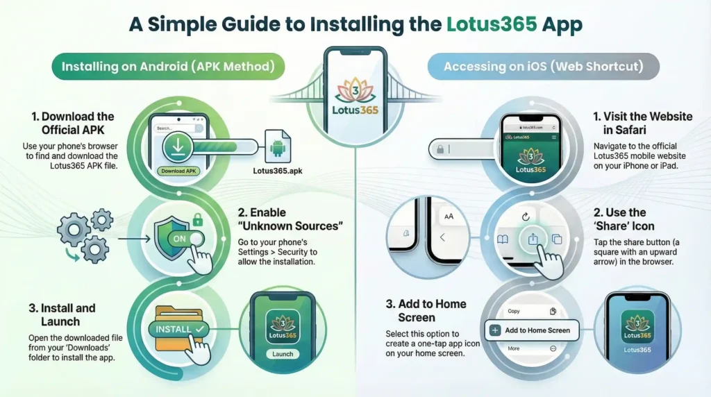How to download and install lotus 365 App​