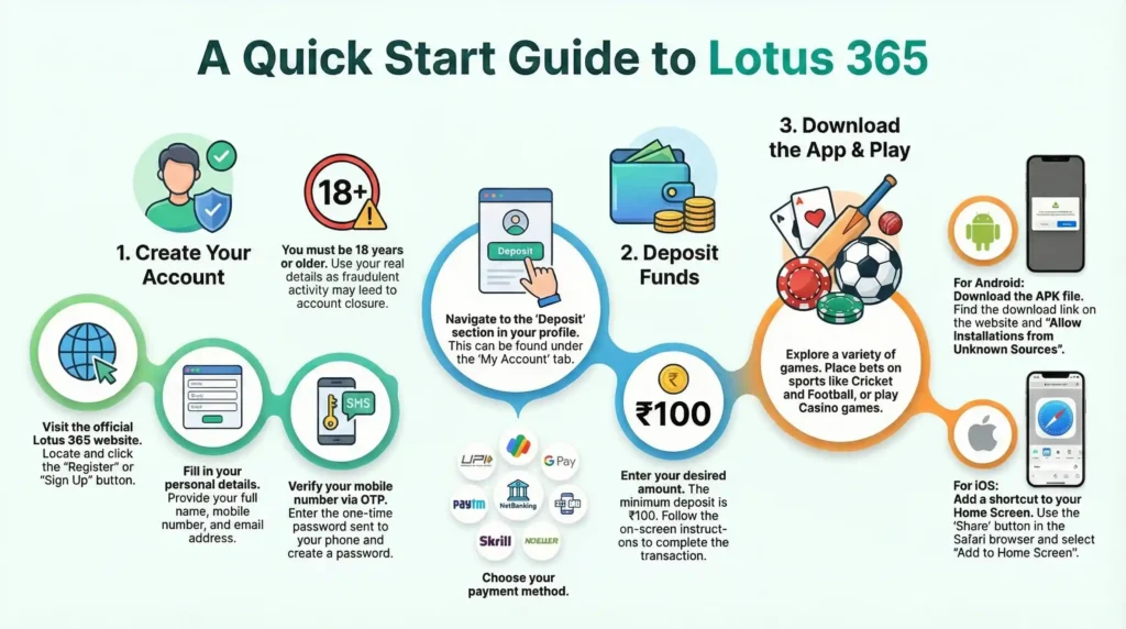 How to register and play on lotus 365